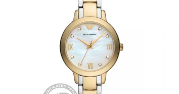 Two tone armani online watch